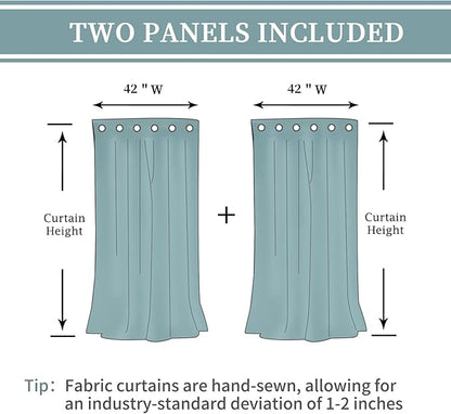 BGment Grey Short Linen Sheer Curtains - Image 8