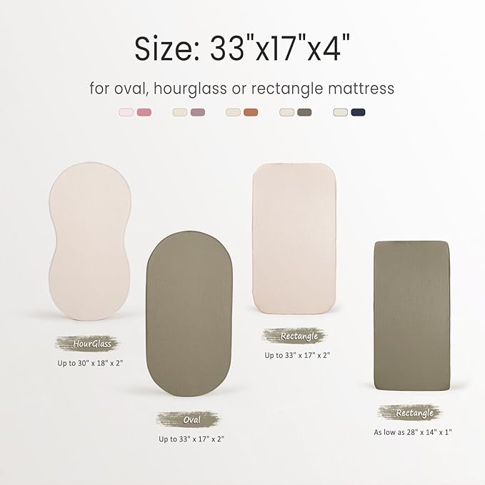 lulumoon Baby Muslin Bassinet Sheets: Cotton Bassinet Sheets Neutral - Image 2