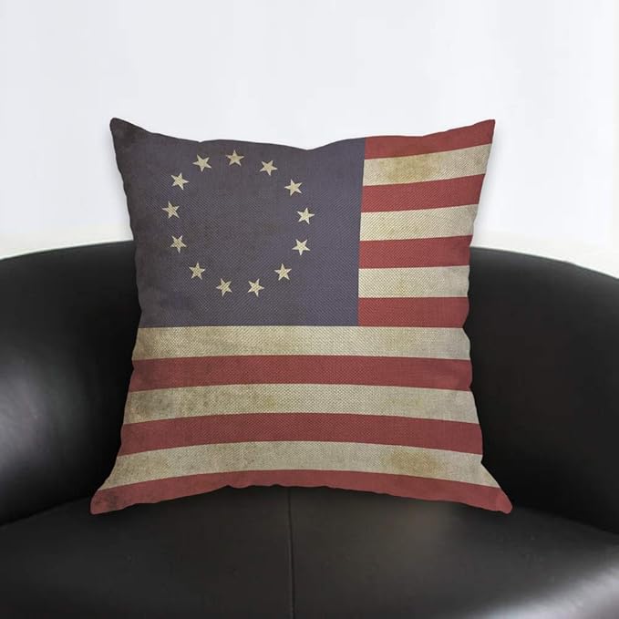 AOYEGO Flag of The United States Throw Pillow Cover America Vintage Striped - Image 2