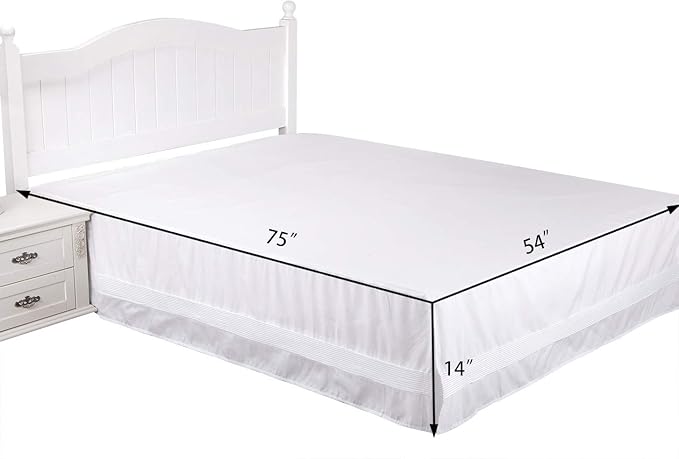 Valea Home Bed Skirt with Split Corners Durable Elegant Luxury Dust Ruffle with - Image 2