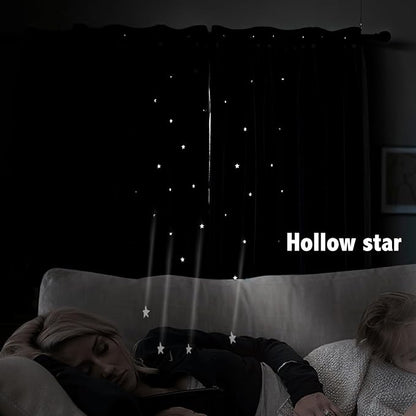 indistar Star Cutout Kids Window Blackout Curtains - Image 3