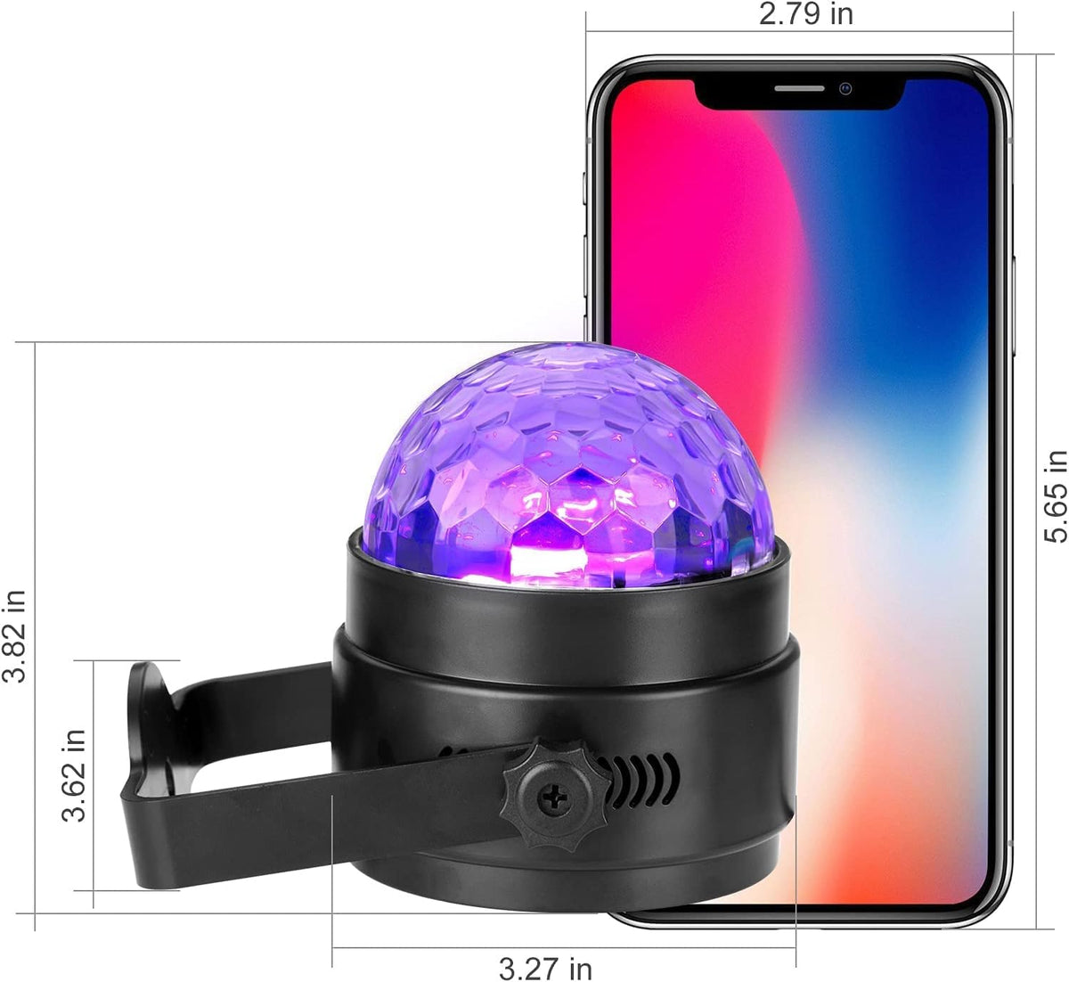 Litake UV Black Light for Glow Party, Sound Activated Party Light with Remote, LED Disco Ball Strobe Light in Dark Party Supplies, Dj Lighting for Halloween Birthday Home Dance Party Decoration 4 Pack