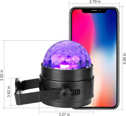 Litake UV Black Light for Glow Party, Sound Activated Party Light with Remote, LED Disco Ball Strobe Light in Dark Party Supplies, Dj Lighting for Halloween Birthday Home Dance Party Decoration 4 Pack