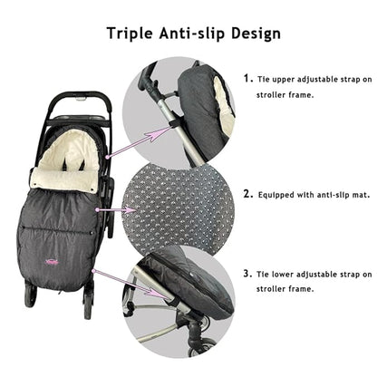 funlife Anti-Kick Waterproof High Performance Winter Stroller Footmuff Fits All - Image 4