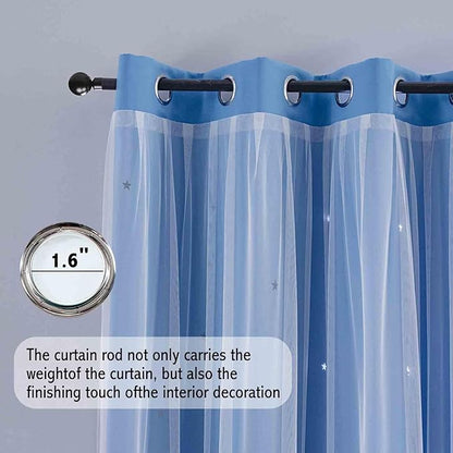 Anytime Girls Curtains for Bedroom Star Hollow Out Blackout Curtains for Kids - Image 3