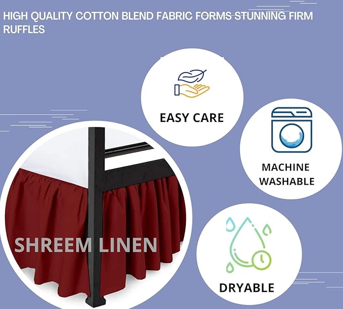 Shreem Linen Ruffled Bed Skirt - Image 5