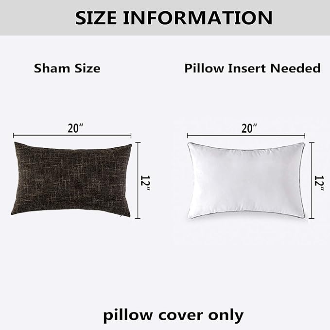 Kevin Textile Faux Linen Square 2 Tone Woven Fine Throw Pillow Sham Cushion - Image 5