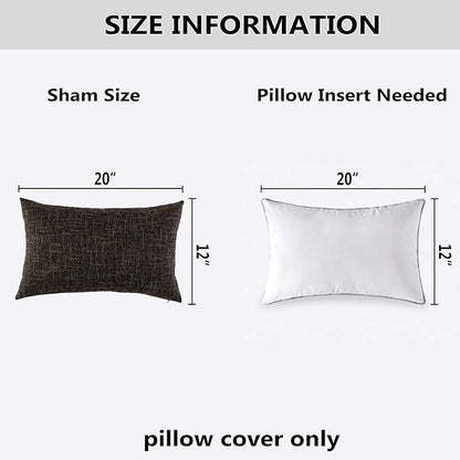 Kevin Textile Faux Linen Square 2 Tone Woven Fine Throw Pillow Sham Cushion - Image 5