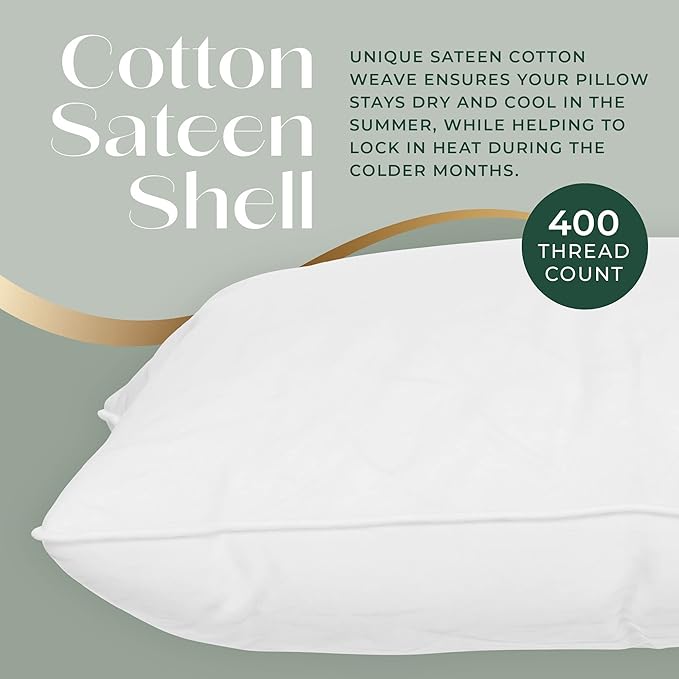 Standard Size Pillow, European Goose Down 800FP - Image 5