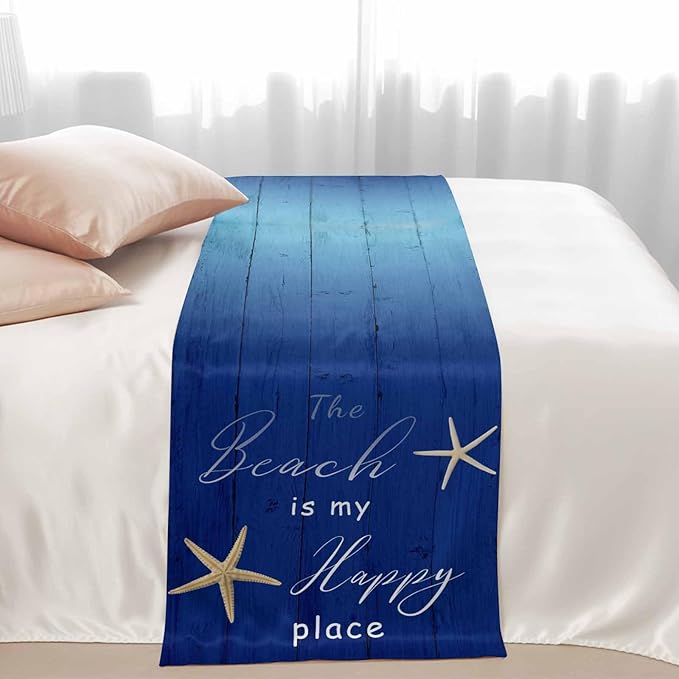 Happy Beach Place Marine Starfish Bed Runners - Image 4