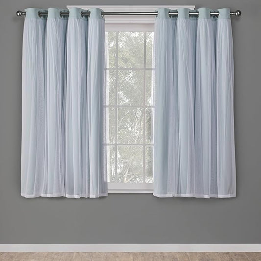 TOWN & COUNTRY LUXE Talia Double Layer Indoor Curtains, Sheer and Room by TOWN+%26+COUNTRY+LUXE