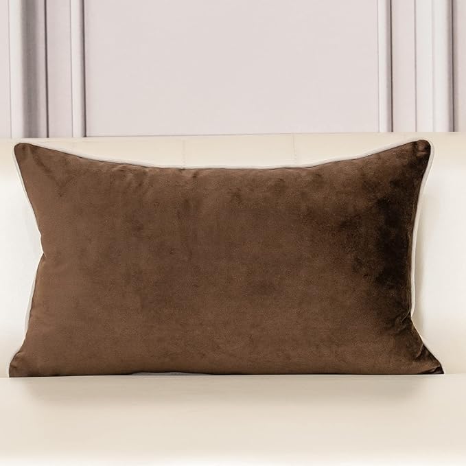 Aeckself European Floral Pillow Cover 12x20 Inch, Luxury Velvet Embroidered - Image 2