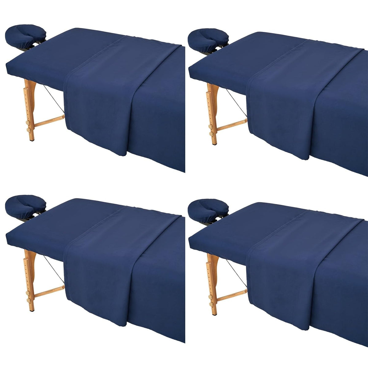 4 sets extra thick blue massage table sheets, main product view
