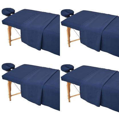 4 sets extra thick blue massage table sheets, main product view