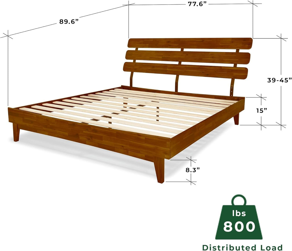 bme caden king size bed frame and adjustable shown in use