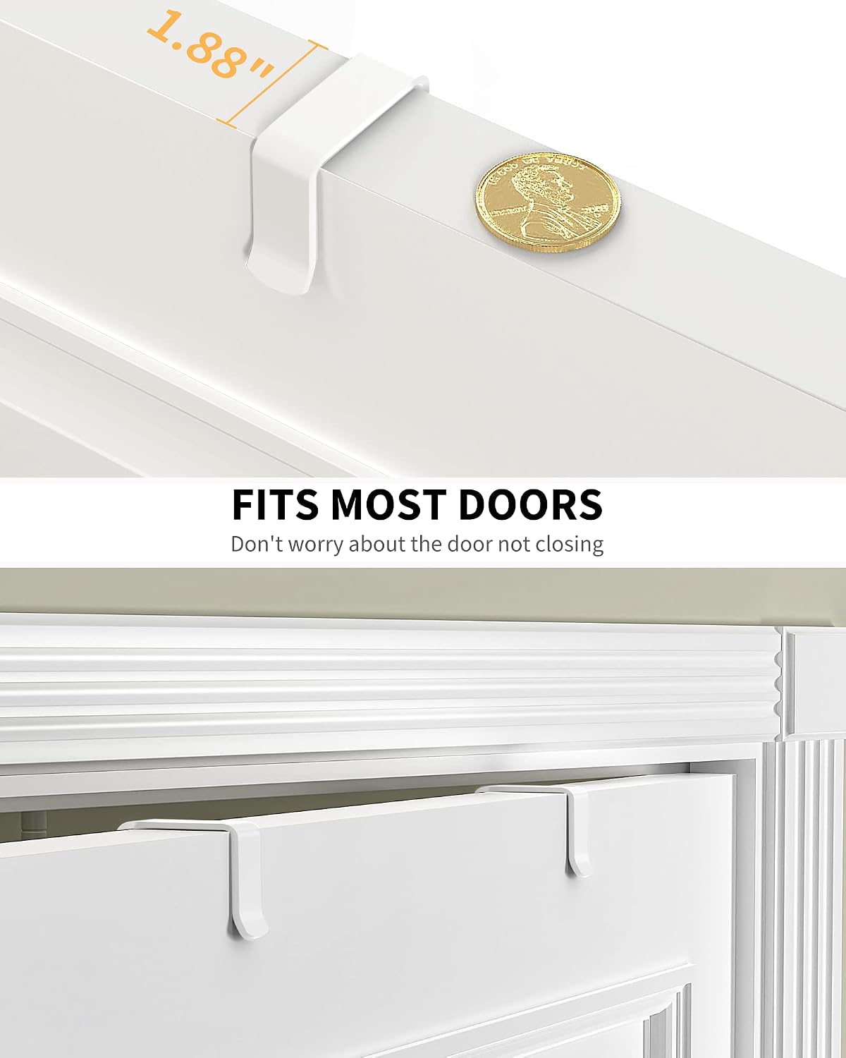 moforoco white 9-tier over the door pantry organizer, close-up detail