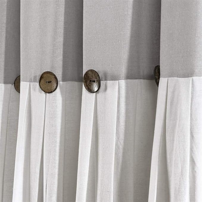 Lush Decor Linen Button Window Curtain Panel, Bedroom & Dining Room - Image 5