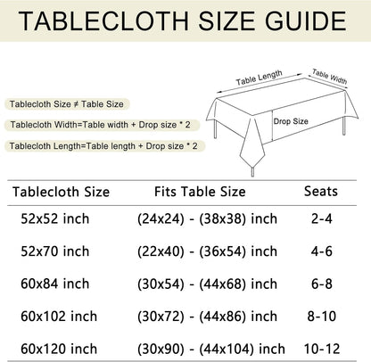 Honellaty Faux Linen Rectangle Halloween Tablecloth (60 x 120 Inch, Black)