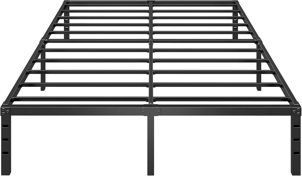 Metal Platform Bed Frame Full Size, 14 Inch Height with Heavy Duty Steel Supp...