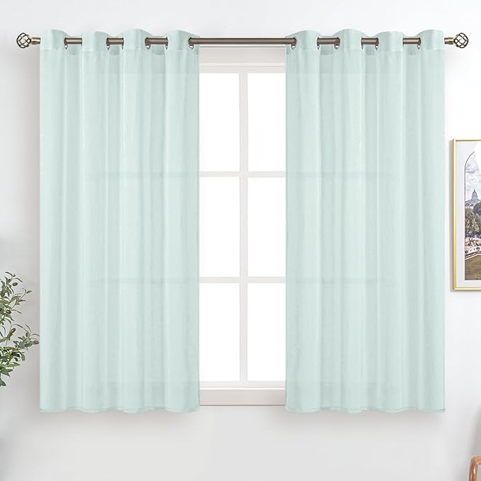 BGment Linen Look Semi Sheer Curtains by BGment