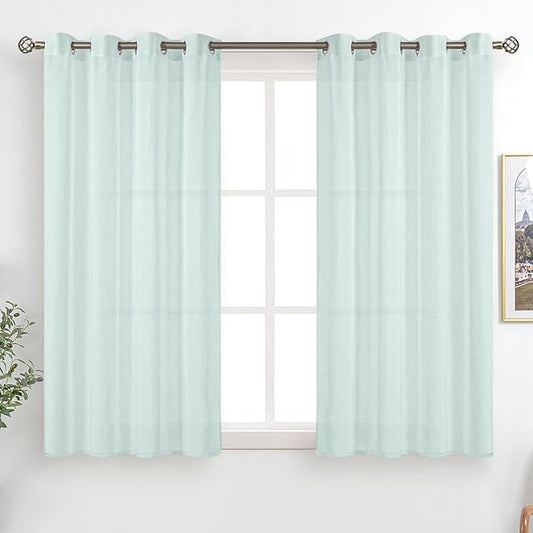 BGment Linen Look Semi Sheer Curtains by BGment