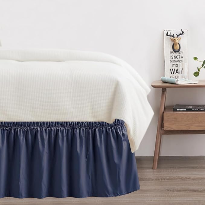 King Bed Skirt, Elastic Wrap Around Bed Skirt King Size, Bed Skirts - Image 7
