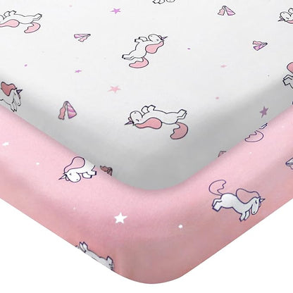 Pack and Play Sheets, Pack n Play Sheets | Mini Crib Sheets 2-Pack, Ultra Soft by SpringspiritBedding