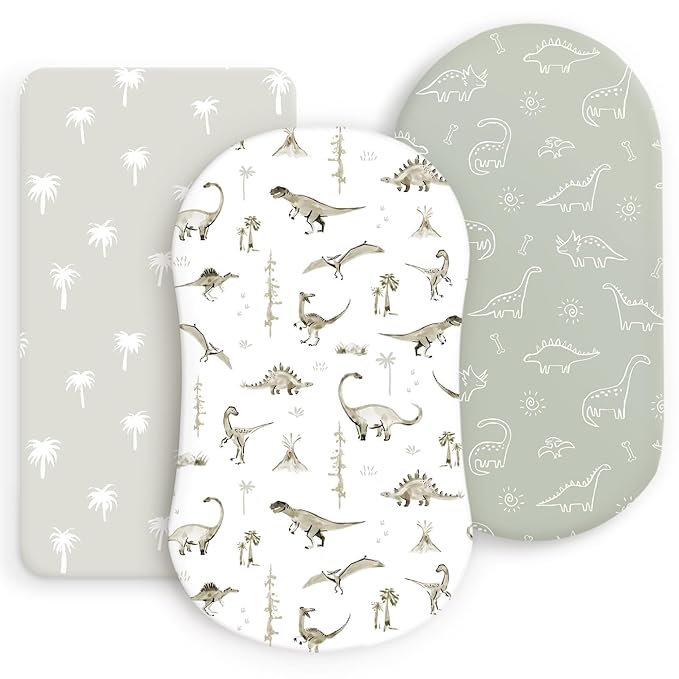 Ultra Soft Stretchy Jersey Knit Fitted Bassinet Sheets 3 Pack, Universal Fitted by BUYNOW