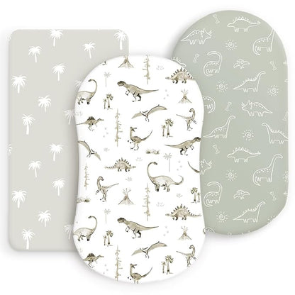 Ultra Soft Stretchy Jersey Knit Fitted Bassinet Sheets 3 Pack, Universal Fitted by BUYNOW