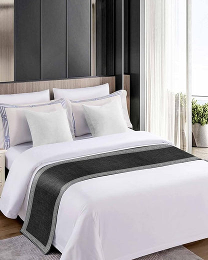 Greece Key Design Black White Bed Runners - Image 5