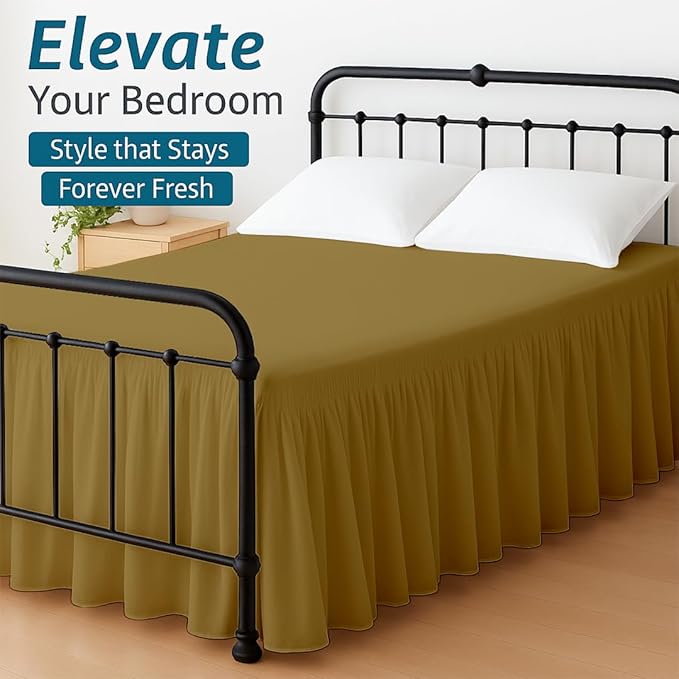 Shreem Linen Ruffled Bed Skirt - Image 3