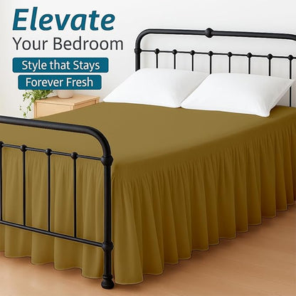 Shreem Linen Ruffled Bed Skirt - Image 3