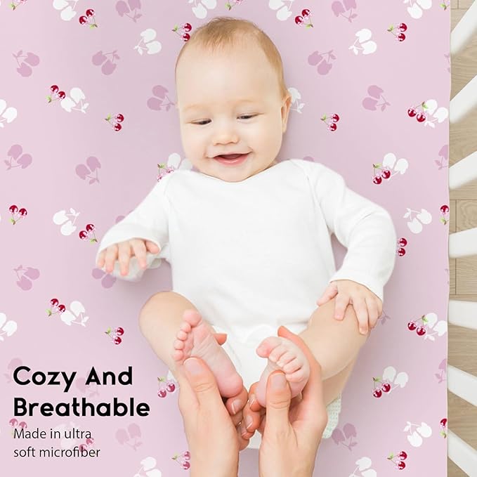 Yoofoss Baby Crib Sheets for Boys Girls, Fitted Crib Sheet 2 Pack for Standard - Image 4