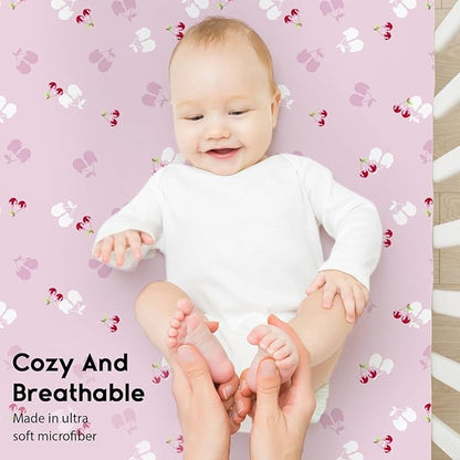 Yoofoss Baby Crib Sheets for Boys Girls, Fitted Crib Sheet 2 Pack for Standard - Image 4