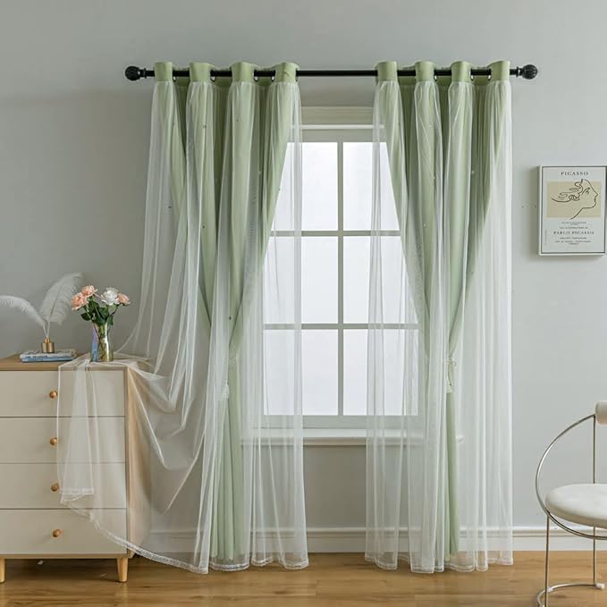 FANLI 2 Panels Star Blackout Curtains - Image 6