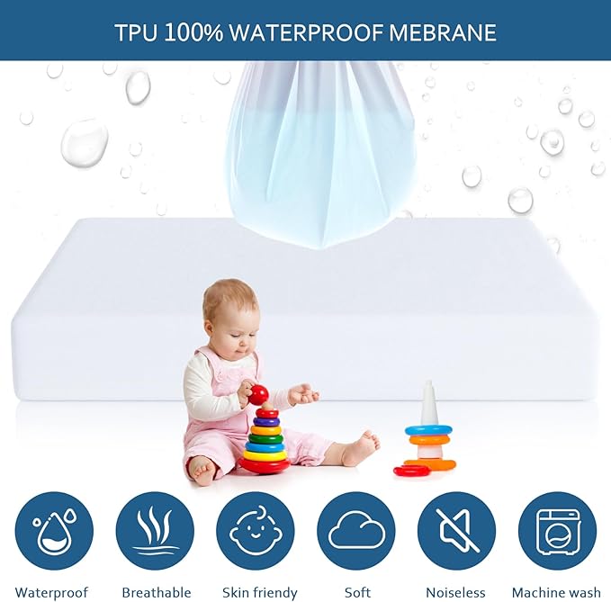 Waterproof Mattress Protector Full XL Size, Mattress Cover Protector, Smooth - Image 3