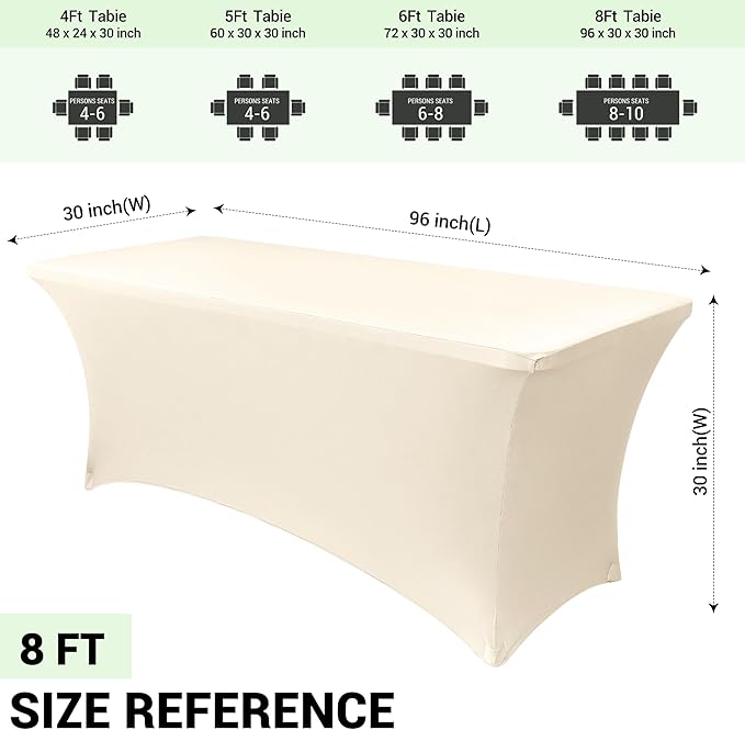 Obstal 6 Pack Stretch Spandex Table Covers - Image 4