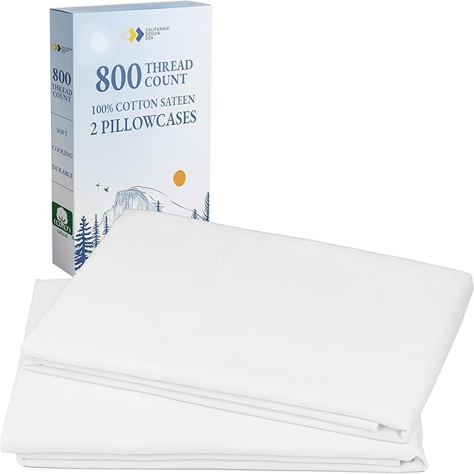 Heirloom Soft, Smooth & Thick Certified 800 Thread Count 100% Cotton Sateen by CaliforniaDesignDen