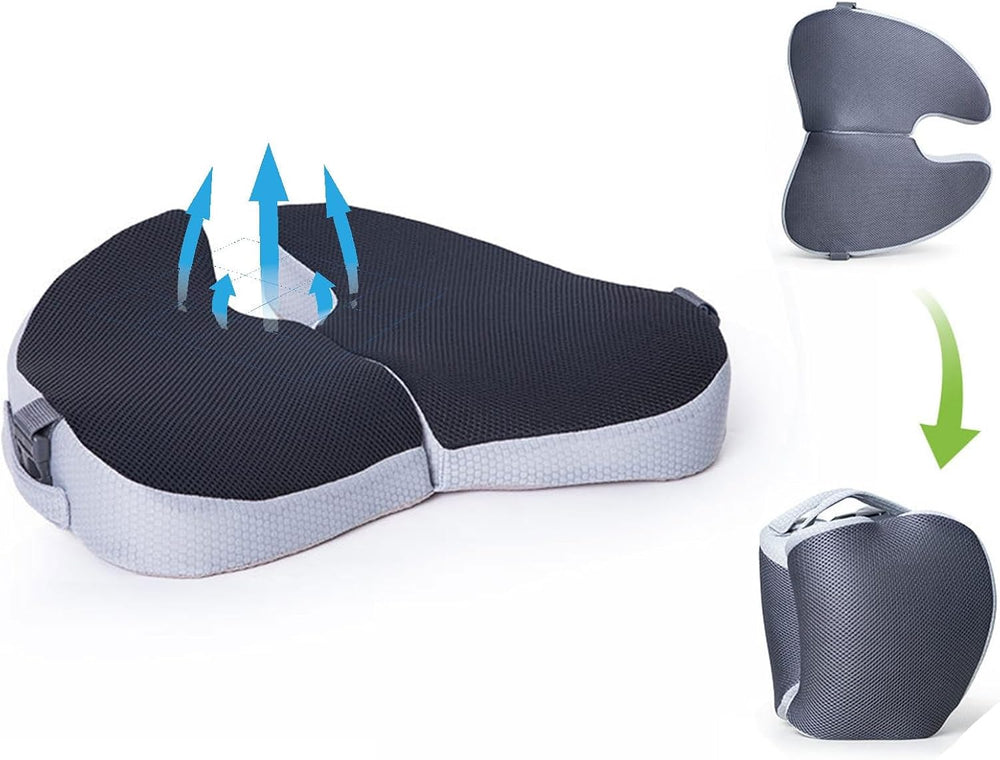 Small Travel Seat Cushion for Airplane,Portable Foldable Seat Cushion,Sciatic...
