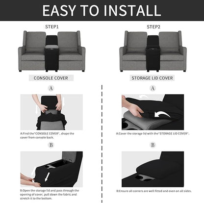 Easy-Going 2-Piece Recliner Console Cover - Image 5