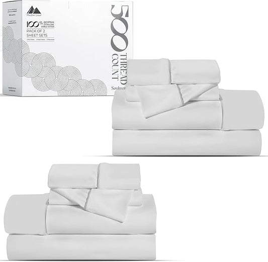 Mayfair Linen 100% Egyptian Cotton 2 Pack Twin XL Sheet Set by MayfairLinen