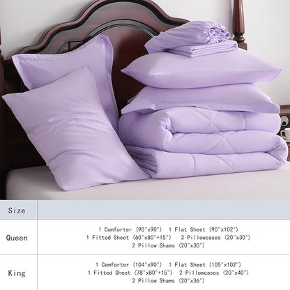 NTBAY Queen Comforter Set with Sheets, 7 Pieces Soft and Breathable Queen - Image 7