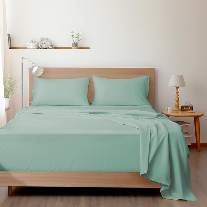 SPRINGSPIRIT Queen Sheets Set 4 Piece, Luxury Super Soft Microfiber Queen Bed by SpringspiritBedding