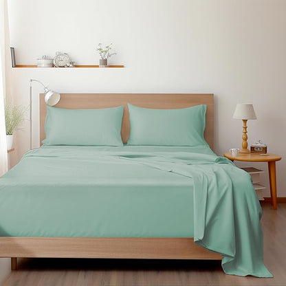 SPRINGSPIRIT Queen Sheets Set 4 Piece, Luxury Super Soft Microfiber Queen Bed by SpringspiritBedding