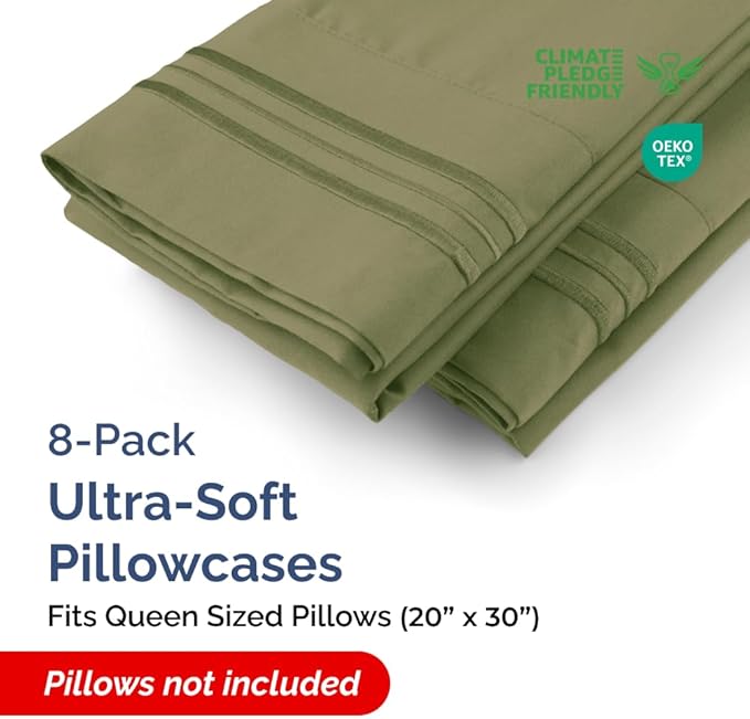 Queen Pillow Cases Set of 8 - Image 2