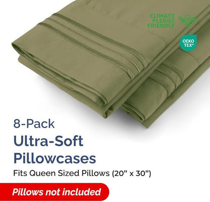 Queen Pillow Cases Set of 8 - Image 2