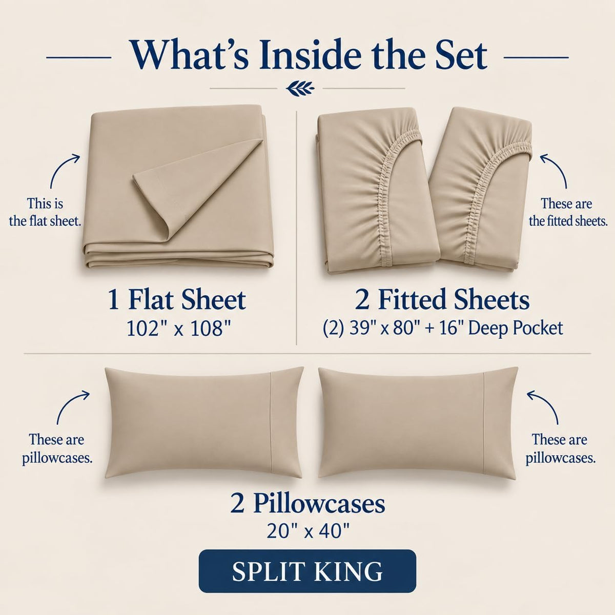 100% egyptian cotton split king sheets sets for shown in use