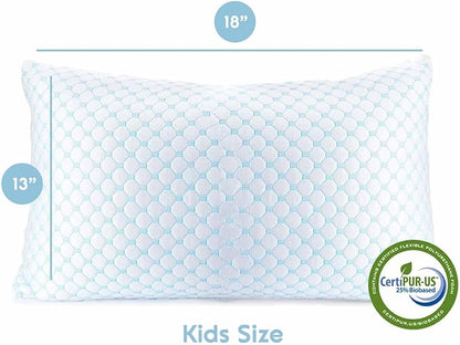 Nestl Cooling Kids Pillow for Sleeping 1 Pack, Luxury Shredded Memory Foam - Image 2