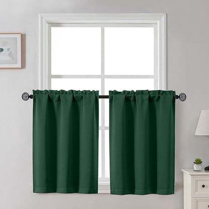 Gwine Short Curtains 30 Inch Length, Light Filtering Small Kitchen Window by Gwine