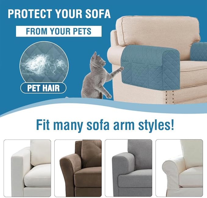 2 Pack Water Resistant Armrest Covers - Image 6
